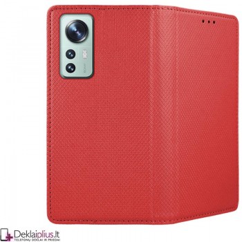 Telone atverčiamas dėklas - raudonas (telefonams Xiaomi 12/12X)